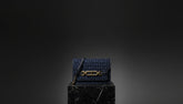 Tom Ford Blue Fabric Clutch Bag Italian Silk Luxury