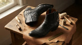 Comme Des Garçons Black Cowhide Chelsea Boots: Texas