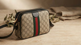 Gucci Beige Fabric Shoulder Bag - Timeless GG Monogram Craft