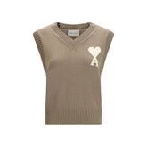 Ami Paris Beige Fleece Wool Sweatshirt