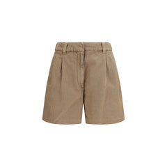 Brunello Cucinelli Beige Cotton Bermuda Shorts