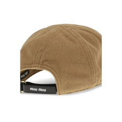 Miu Miu Beige Cotton Cap (Baseball Hat) - M