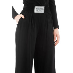 Moschino Black Marabou Casual Pants - IT40