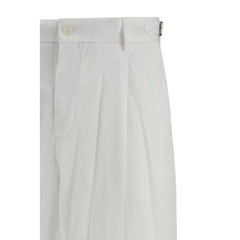 Dolce & Gabbana White Cotton Casual Pants
