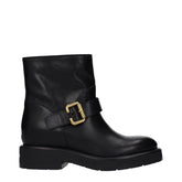 Chloé Black Leather Ankle Boots