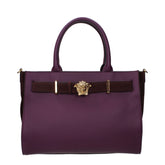 Versace Purple Leather Handbag