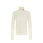 Jil Sander White Polyester Turtleneck
