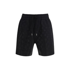 Casablanca Pantalones Bermudas Negros de Algodón