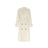 Burberry White Silk Coat
