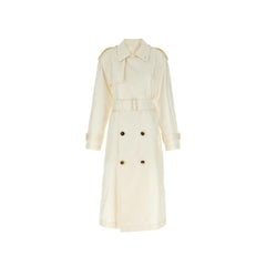 Burberry White Silk Coat