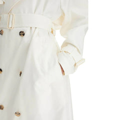 Burberry White Silk Coat