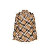Burberry Brown Cotton Pattern Shirt