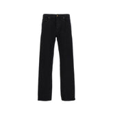 Saint Laurent Black Cotton Relaxed Fit Jeans
