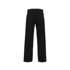Jeans Relaxed Fit Neri in Cotone Saint Laurent