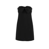 Saint Laurent Black Acetate Casual Dress