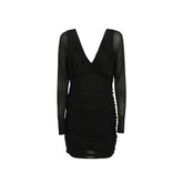 Saint Laurent Black Viscose Cocktail Dress