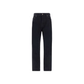 Saint Laurent Black Cotton Straight-Leg Jeans