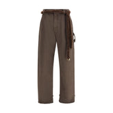 Darkpark Brown Cotton Casual Pants