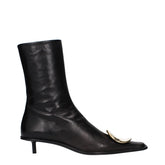 Jil Sander Black Leather Ankle Boots