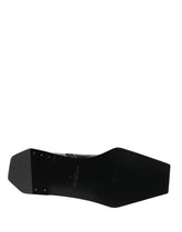 Dolce & Gabbana Black Leather Zip Closure Ankle Boots Shoes