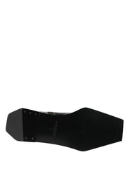 Dolce & Gabbana Black Leather Zip Closure Ankle Boots Shoes