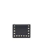 Valentino Garavani Black Calf Leather Bos Taurus Wallet