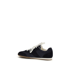 Prada Blue Calf Leather Bos Taurus Low Top Sneakers