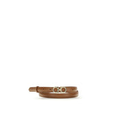 Ferragamo Beige Calf Leather Bos Taurus Thin Belt