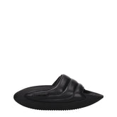Balmain Black Leather Slippers