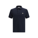 Stone Island Blue Cotton Polo Shirt