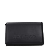 Jimmy Choo Black Leather Clutch Bag