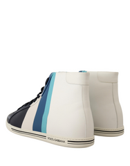 Dolce & Gabbana Wielokolorowe Skórzane Trampki Średniego Profilu Obuwie