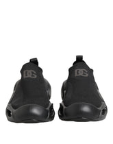 Dolce & Gabbana Black Slip On Wave Low Top Sneakers Shoes