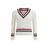 Thom Browne White Cotton Sweater