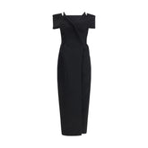 Khaite Black Polyester Cocktail Dress