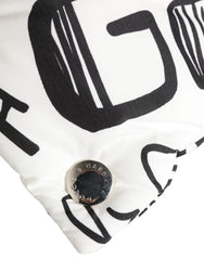 Dolce & Gabbana Casquette à imprimé logo blanc "Whole Head Wrap" Cappello