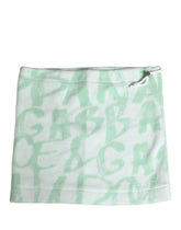 Dolce & Gabbana Chale Bonnet Homme Blanc à Motif Logo en Nylon