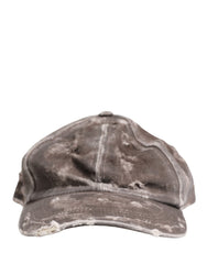 Dolce & Gabbana Casquette de base-ball en coton marron délavé pour homme
