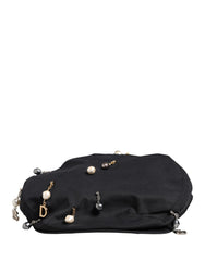 Dolce & Gabbana Casquette de marin en coton noir ornée pour homme