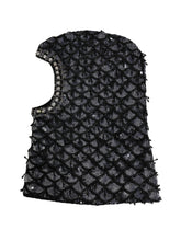 Dolce & Gabbana Black Wool Crystal Embellished Balaclava Hat