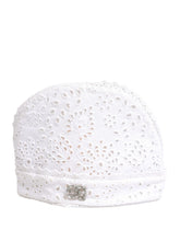 Dolce & Gabbana Casquette Blanche en Coton Brodé Logo DG Cristaux