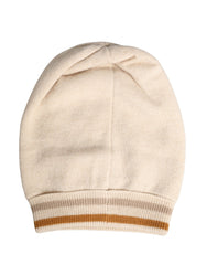 Dolce & Gabbana Bonnet en Cachemire Beige Tricoté Femme Hiver