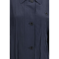 Prada Blue Silk Coat
