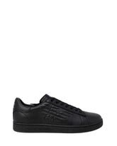 EA7 Emporio Armani Black Polyester Low Top Sneakers