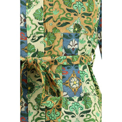 Alemais Farebné ľanové letné šaty