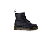 Botas de Senhora Dr. Martens em Pele Preta com Cordões
