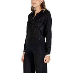 Liu Jo Cardigan Bicolore Bianco e Nero in Viscosa