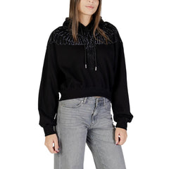 Felpa con cappuccio nera in cotone County of Milan