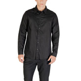 Armani Exchange Black Cotton Dress Shirt
