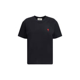 Ami Paris Black Cotton T-Shirt